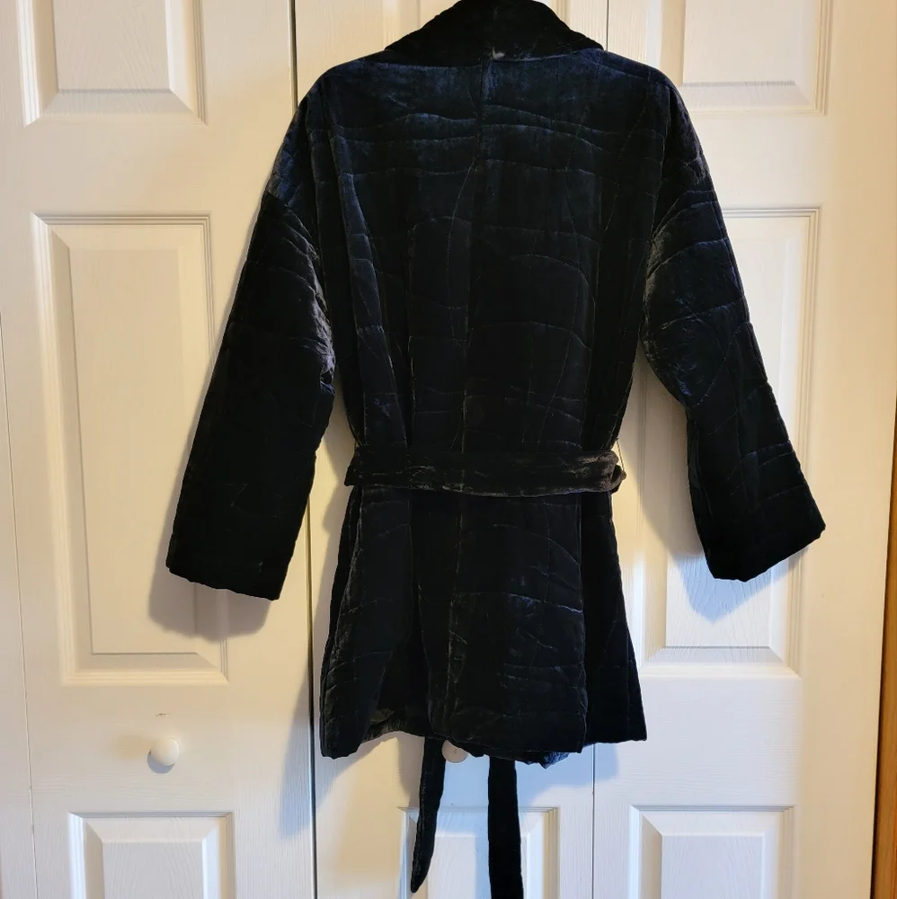 Eileen Fisher Velvet Midi Coat - Picture 6 of 10